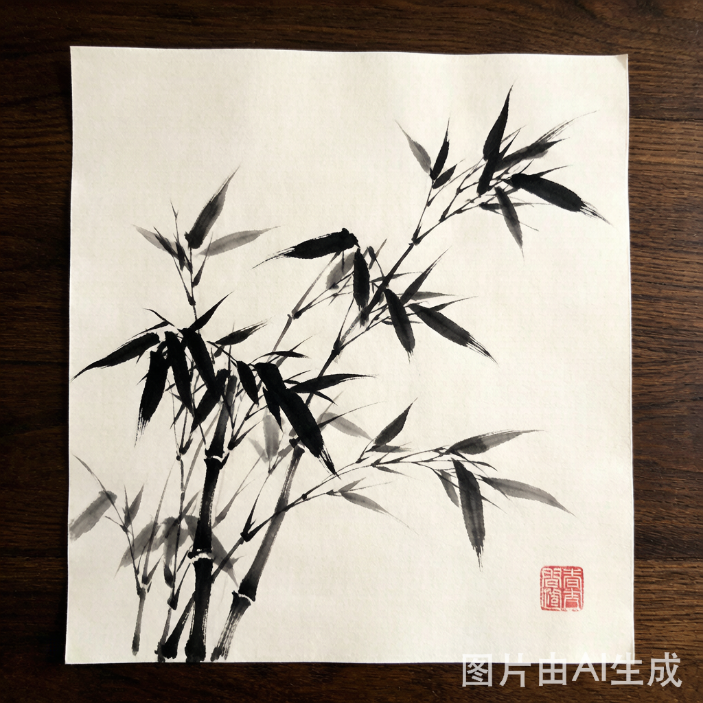 水墨 · 兰竹图